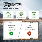 Hanwell Products Chrome License Plate Frame Made of Zinc Alloy Metal, Universal Car Accessories,1 Pack License Plate Holder Never Rust and Unbreakable with Metal Screws, Chrome Caps and Screwdriver