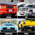 2 Pack Matte Black License Plate Frames with 2 Holes, Thick-Coated Rust-Proof Aluminum Metal License Plate Holder, Includes Screw Accessories, Universal Car License Plate Cover for Man