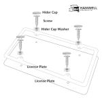 Hanwell Products Chrome License Plate Frame Made of Zinc Alloy Metal, Universal Car Accessories,1 Pack License Plate Holder Never Rust and Unbreakable with Metal Screws, Chrome Caps and Screwdriver