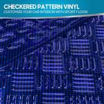 BDK Metallic Chrome Car Floor Mats All-Weather Universal Fit Automotive Floor Mats for Cars SUVs, Floor Mats for Trucks, Car Mats Full Set Front & Rear, Non-Slip Shiny Durable Heavy Duty - Blue