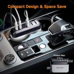 BESTEK Multi Ports USB Car Charger, Fast Charge 125W 14A Quick Charge 3.0 & USB-C PD Car Charger Adapter with Smart Identification for Cell Phones, Tablets and Other USB Devices