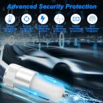 iPhone Car Charger Fast Charging, [Apple MFi Certified] 60W Dual USB-C Power Cigarette Lighter Car Charger+Type-C Cable&Lightning Cable for iPhone 16 15 14 13 12 Pro Plus XS XR iPad, Samsung, Carplay