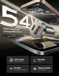 LISEN Super Fast iPhone 16 Car Charger, 54W Alloy Cigarette Lighter Adapter, Dual Port 12V USB C Car Charger Plug for 17 iPhone 16e 16 15 14 13 12 Pro Max Plus, Samsung Galaxy Z Fold 7 S25，Android