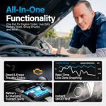 BLCKTEC 440 Bluetooth OBD2 Scanner Diagnostic Tool - Car Code Reader and Scanner for Car - Comes with Live Data - Battery/Charging System Test - Works for All OBD Compliant Cars 1996 & Newer