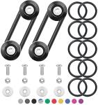 Bumper Quick Release, Mellbree Upgrade Quick Release Trunk Front Rear Bumper Holders with Stainless Steel Screws Kit Compatible for Car Bumper (Black 4 x Quick Release Tabs with 12 x O-Ring）