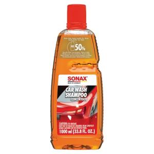 SONAX Car Wash Shampoo Concentrate 314300 | High-Foaming pH-Neutral Formula for Effective Cleaning | Safe on All Paint Wax Sealants & Coatings | Removes Dirt Grime and Road Film | 1L (33.3oz)
