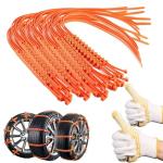 Reusable Anti Snow Chains,Emergency Snow Non-Slip Zip Tie Tire Chains - Anti Skid Snow Chains Car Winter Tires Wheels Chain - Portable Snow Tire Cables Chain for Pickup Trucks SUV (20)