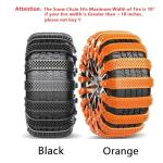 10Pack Heavy Duty Anti Skid Snow Tire Chains Car Winter Wheels Chain Universal Cable Tire Belts, 2025 Reusable TPU Non-Slip Zip Tie Tires Chain Emergency for Auto Pickup Trucks Suvs, 2.0 Version
