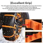 Reusable Anti Snow Chains,Emergency Snow Non-Slip Zip Tie Tire Chains - Anti Skid Snow Chains Car Winter Tires Wheels Chain - Portable Snow Tire Cables Chain for Pickup Trucks SUV (20)