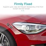 Bumper Quick Release, Mellbree Upgrade Quick Release Trunk Front Rear Bumper Holders with Stainless Steel Screws Kit Compatible for Car Bumper (Black 4 x Quick Release Tabs with 12 x O-Ring）