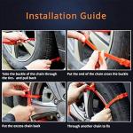 Reusable Anti Snow Chains,Emergency Snow Non-Slip Zip Tie Tire Chains - Anti Skid Snow Chains Car Winter Tires Wheels Chain - Portable Snow Tire Cables Chain for Pickup Trucks SUV (20)