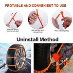 Reusable Anti Snow Chains,Emergency Snow Non-Slip Zip Tie Tire Chains - Anti Skid Snow Chains Car Winter Tires Wheels Chain - Portable Snow Tire Cables Chain for Pickup Trucks SUV (20)