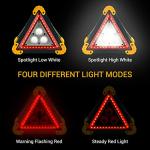 TheHitDeal Emergency Warning Triangle - LED Light, Water-Resistant, Shockproof & Portable