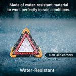TheHitDeal Emergency Warning Triangle - LED Light, Water-Resistant, Shockproof & Portable