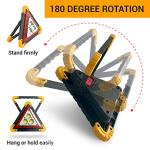 TheHitDeal Emergency Warning Triangle - LED Light, Water-Resistant, Shockproof & Portable