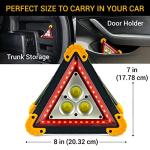 TheHitDeal Emergency Warning Triangle - LED Light, Water-Resistant, Shockproof & Portable