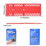 DEDC Foldable Car Tire Traction Mat Pad, Winter Tire Tracks Jack Board Grips, Go Treads Foldable Road Chews Tire Emergency Traction Mats Aid Kit Accessories for Ice/Snow/Sand/Beach Escape (2-Pack)