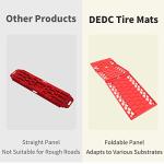 DEDC Foldable Car Tire Traction Mat Pad, Winter Tire Tracks Jack Board Grips, Go Treads Foldable Road Chews Tire Emergency Traction Mats Aid Kit Accessories for Ice/Snow/Sand/Beach Escape (2-Pack)