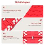 DEDC Foldable Car Tire Traction Mat Pad, Winter Tire Tracks Jack Board Grips, Go Treads Foldable Road Chews Tire Emergency Traction Mats Aid Kit Accessories for Ice/Snow/Sand/Beach Escape (2-Pack)