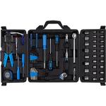 CARTMAN 122 Piece Auto Tool Accessory Set Tool Kit Set Electric Tool Set Drive Socket and Socket Wrench Sets Blue