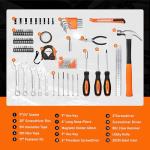KOOPOOL 149 Piece Tool Set, Basic Tool Kit for Home, Repair Tool Combination Package Mixed Tool Set Hand Tool Kit with Plastic Toolbox Storage Case