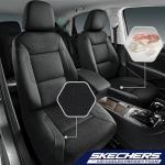 Skechers Memory Foam Car Seat Covers, Air Cool Mesh Thick Seat Covers, Airbag Compatible Car Seat Cover, Automotive Comfort Protection for Most Cars,Vans,Trucks, SUVs,Black