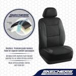 Skechers Memory Foam Car Seat Covers, Air Cool Mesh Thick Seat Covers, Airbag Compatible Car Seat Cover, Automotive Comfort Protection for Most Cars,Vans,Trucks, SUVs,Black
