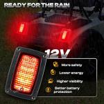 Drive-up LED Tail Light Kit for Club Car DS 1982-Up Golf Cart with 3 Wire Club Car Taillights OEM1017035