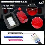 Drive-up LED Tail Light Kit for Club Car DS 1982-Up Golf Cart with 3 Wire Club Car Taillights OEM1017035