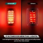 Drive-up LED Tail Light Kit for Club Car DS 1982-Up Golf Cart with 3 Wire Club Car Taillights OEM1017035