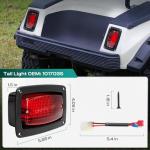 Drive-up LED Tail Light Kit for Club Car DS 1982-Up Golf Cart with 3 Wire Club Car Taillights OEM1017035