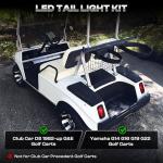 Drive-up LED Tail Light Kit for Club Car DS 1982-Up Golf Cart with 3 Wire Club Car Taillights OEM1017035