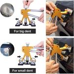 Geli 45pcs Paintless Dent Repair Tool Dent Puller Kit, Adjustable Width, Pops a Dent Car Dent Removal Kit, PDR Golden Lifter, Bridge Puller& Glue Gun for Automobile Body Motorcycle Refrigerator Washer