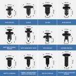 240 Pcs Bumper Clips Car Clips Plastic Rivets of 12 Most Popular Sizes and 5 Fastener Removers Fasteners Push Retainer Kit Auto Push Pin Rivets Set