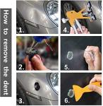 Geli 45pcs Paintless Dent Repair Tool Dent Puller Kit, Adjustable Width, Pops a Dent Car Dent Removal Kit, PDR Golden Lifter, Bridge Puller& Glue Gun for Automobile Body Motorcycle Refrigerator Washer