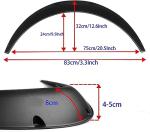 4Pcs 3.1"/80mm Universal Car Wheel Fender Flares Durable Polyurethane Extra Wide Auto Car Body Kit……