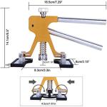 Geli 45pcs Paintless Dent Repair Tool Dent Puller Kit, Adjustable Width, Pops a Dent Car Dent Removal Kit, PDR Golden Lifter, Bridge Puller& Glue Gun for Automobile Body Motorcycle Refrigerator Washer