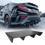 IKON MOTORSPORTS Rear Diffuser, Compatible with Universal Vehicles 22" x 20" in, Unpainted ABS Plastic Rear Under Chin Spoiler Air Dam Chin Valance Spoiler, for Sedan Coupe Hatchback Wagon