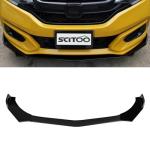 SCITOO Black ABS Front Bumper Body Kit Spoiler Chin Spoiler Front Bumper Lip Universal Fits for Most Cars