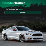 SCITOO Black ABS Front Bumper Body Kit Spoiler Chin Spoiler Front Bumper Lip Universal Fits for Most Cars