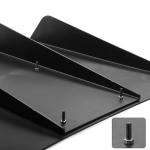 IKON MOTORSPORTS Rear Diffuser, Compatible with Universal Vehicles 22" x 20" in, Unpainted ABS Plastic Rear Under Chin Spoiler Air Dam Chin Valance Spoiler, for Sedan Coupe Hatchback Wagon