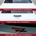 Mini Spoiler Auto Car Tail Decoration Spoiler Wing Carbon Fiber Can be luminous solar charging Punch-free tail light