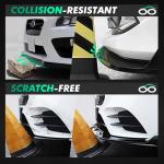 SCITOO Black ABS Front Bumper Body Kit Spoiler Chin Spoiler Front Bumper Lip Universal Fits for Most Cars