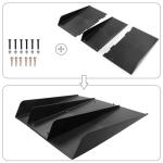 IKON MOTORSPORTS Rear Diffuser, Compatible with Universal Vehicles 22" x 20" in, Unpainted ABS Plastic Rear Under Chin Spoiler Air Dam Chin Valance Spoiler, for Sedan Coupe Hatchback Wagon