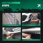 SCITOO Black ABS Front Bumper Body Kit Spoiler Chin Spoiler Front Bumper Lip Universal Fits for Most Cars