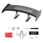 Mini Spoiler Auto Car Tail Decoration Spoiler Wing Carbon Fiber Can be luminous solar charging Punch-free tail light
