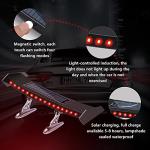 Mini Spoiler Auto Car Tail Decoration Spoiler Wing Carbon Fiber Can be luminous solar charging Punch-free tail light