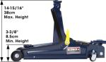 BIG RED 2.5 Ton (5,000 lb) Low Profile Hydraulic Trolly Jack, Blue, AT825051UR