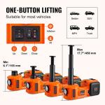 VEVOR Electric Car Jack, 5 Ton/11023 LBS Hydraulic Jack Lift with Built-in Inflatable Pump and LED Light, Portable Car Jack for SUV MPV Sedan Truck Change Tires Garage Repair