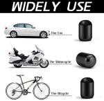 JUSTTOP 4PCS Car Tire Valve Stem Caps, Air Caps Cover, Universal for Cars, SUVs, Bike, Trucks and Motorcycles, Car Wheel & Tire Exterior Accessories-Black